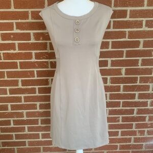 Spence sleeveless tan dress